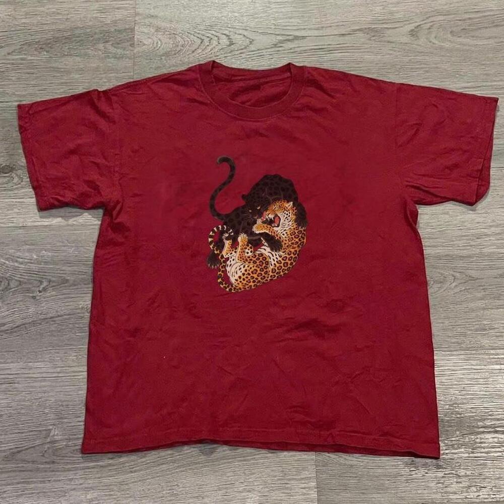 Red Leopard  Graphic Tee